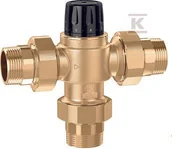 Zawory i kraniki - Regulowany termostatyczny zawór mieszający do systemów scentralizowanych. Korpus wykonany ze stopu odpornego na wypłukiwanie cynku 1 35÷65°C - miniaturka - grafika 1