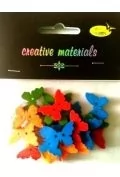 Zabawki kreatywne - Guziki drewniane kolorowe motylki - miniaturka - grafika 1