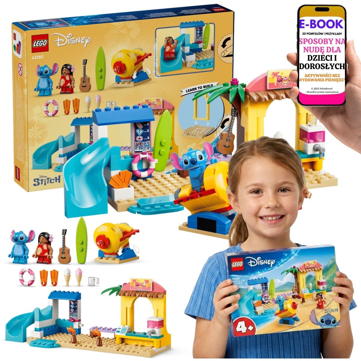 LEGO Disney Stitch Plaża Sklep Surfingowy Lody (43280) + E-BOOK-3
