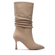 Botki damskie - Botki Simple SL-26-02-000037 Beżowy - miniaturka - grafika 1