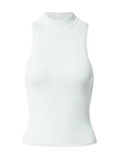 Koszulki i topy damskie - Urban Classics Women's Ladies Short Rib Knit Turtleneck Top T-Shirt, lightmint, M, miętowy, M - grafika 1