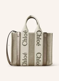 Chloé Torba Shopper Woody beige - Torebki damskie - miniaturka - grafika 1