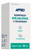 Apteczki i materiały opatrunkowe - Synoptis PHARMA SP. Z O.O. Kompresy z włókniny niejałowe 5cm x 5cm APTEO CARE 10 - miniaturka - grafika 1