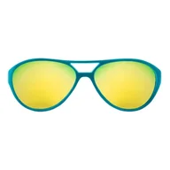 Okulary przeciwsłoneczne - Okulary zielone lustrzane soczewki + etui 36m+ - miniaturka - grafika 1