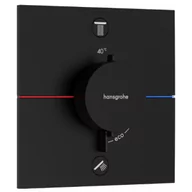 Baterie podtynkowe - HANSGROHE 15572670 ShowerSelect Comfort E Bateria termostatyczna, podtynkowa do 2 odbiorników Czarny Matowy - miniaturka - grafika 1