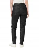 Spodnie damskie - TOMMY HILFIGER CZARNE JEANSY RURKI ŚREDNI STAN Z BAWEŁNY 33/30 6BA - miniaturka - grafika 1