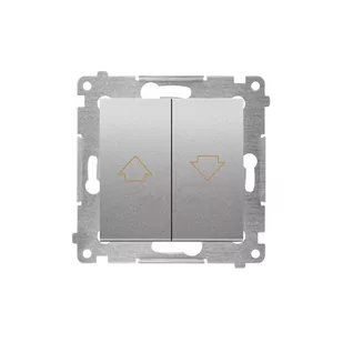 Kontakt Kontakt_Simon Przycisk żaluzjowy (moduł) 10AX. 250V. szybkozłącza srebrny mat DZP1.01/43 - Wyłączniki światła i elektryczne - miniaturka - grafika 1
