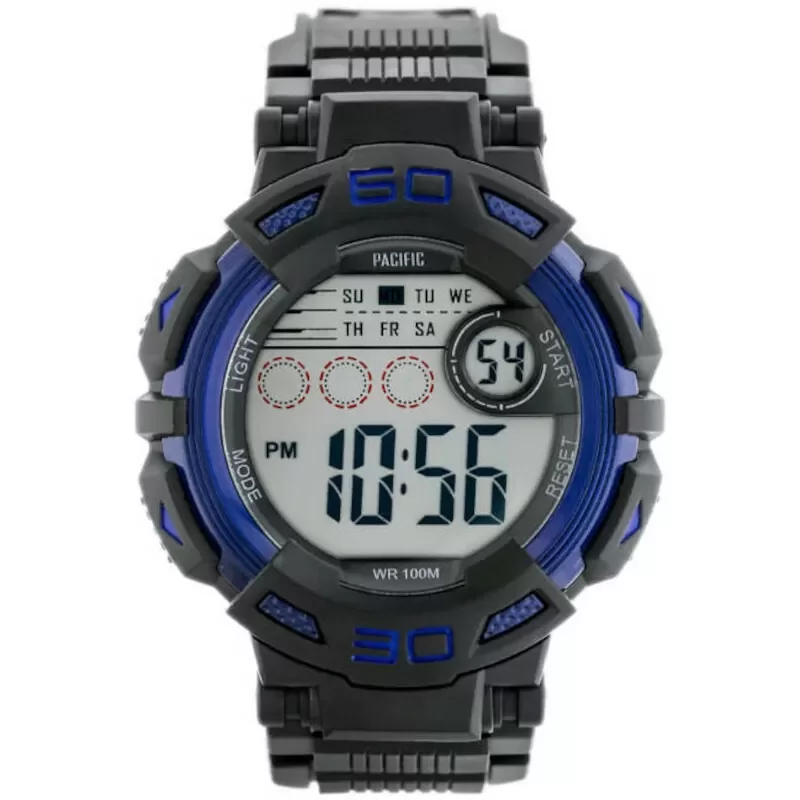 Czarno-niebieski zegarek Pacific 313G-3