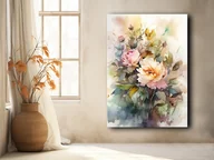 Obrazy i zdjęcia na płótnie - Polne kwiaty - Plakat - Olej, Boho, Abstrakcja - miniaturka - grafika 1