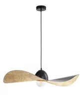 Lampy sufitowe - Sigma Designerska lampa wisząca KAPELLO L E27 60W śr. 76cm czarny złoty 32340 - miniaturka - grafika 1