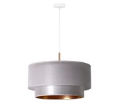 Lampy sufitowe - Duolla - Żyrandol na lince NANTES 1xE27/15W/230V śr. 45 cm srebrny/miedź - miniaturka - grafika 1