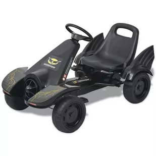 vidaXL Gokart dla dzieci, z regulacją siedziska, czarny - Jeździki dla dzieci - miniaturka - grafika 1