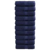 Ręczniki - vidaXL Ręczniczki premium SOLUND, 10 szt., granatowe, 30x50 cm - miniaturka - grafika 1