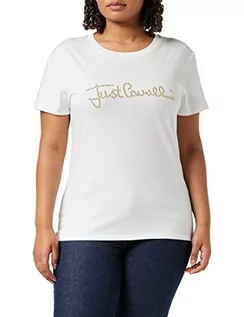 Koszulki i topy damskie - Just Cavalli Koszulka damska, 100 optyczna biel, XL - grafika 1