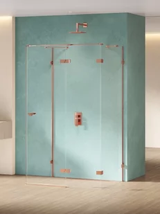 New Trendy Miedziana przyścienna kabina prysznicowa prawa 100x90 EXK-6488 Eventa Copper Shine - Kabiny prysznicowe - miniaturka - grafika 1