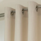 Zasłony - Zasłona gotowa na przelotkach do salonu, kolor kremowy, rozmiar 140x250 cm, Molly - miniaturka - grafika 1