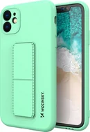 Etui i futerały do telefonów - Wozinsky Wozinsky Kickstand Case elastyczne silikonowe etui z podstawką iPhone 11 Pro Max miętowy - miniaturka - grafika 1