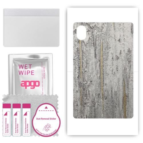 folia naklejka skórka strukturalna na TYŁ do Huawei MatePad 11.5 S - Beton Złote Paski - apgo SKINS