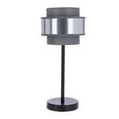 Lampy stojące - Szara lampka stołowa z podwójnym abażurem 41-18465 z serii HARE - miniaturka - grafika 1