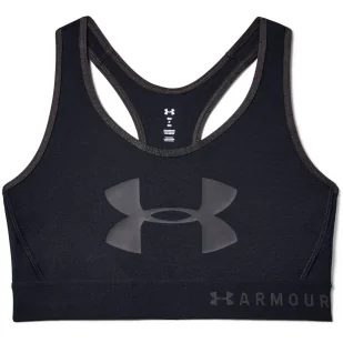 Biustonosz sportowy Under Armour Mid Keyhole Graphic - Bielizna sportowa damska - miniaturka - grafika 3