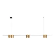 Lampy sufitowe - Lampa wisząca (listwa) GENESIS BLACK GOLD 7xGU10 - miniaturka - grafika 1