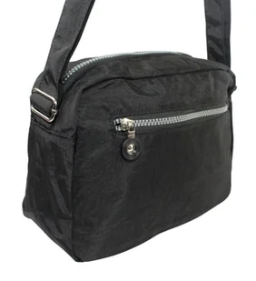 Stylowa Lekka Materiałowa Torba Pozioma Średnia Na Ramię Bag Street NR 2245 CZARNY 28 x 19 x 12 [cm] - Torebki damskie - miniaturka - grafika 5