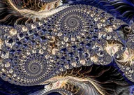 Obrazy i zdjęcia na płótnie - Obraz Glasspik Gold Fractal 80 x 120 cm - miniaturka - grafika 1