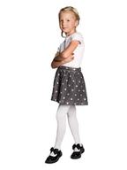 Rajstopy - Rajstopy dziewczęce bawełniane gruby prążek białe 128-134 YOCLUB - miniaturka - grafika 1