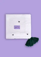 Rożki i beciki - OTULACZ DLA NOWORODKA - BAMBUSOWY 100x100 CM / SERDUSZKA - miniaturka - grafika 1