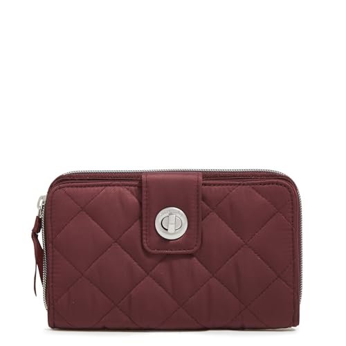 Vera Bradley Damski portfel Performance Twill RFID Turnlock, rodzynki, jeden rozmiar