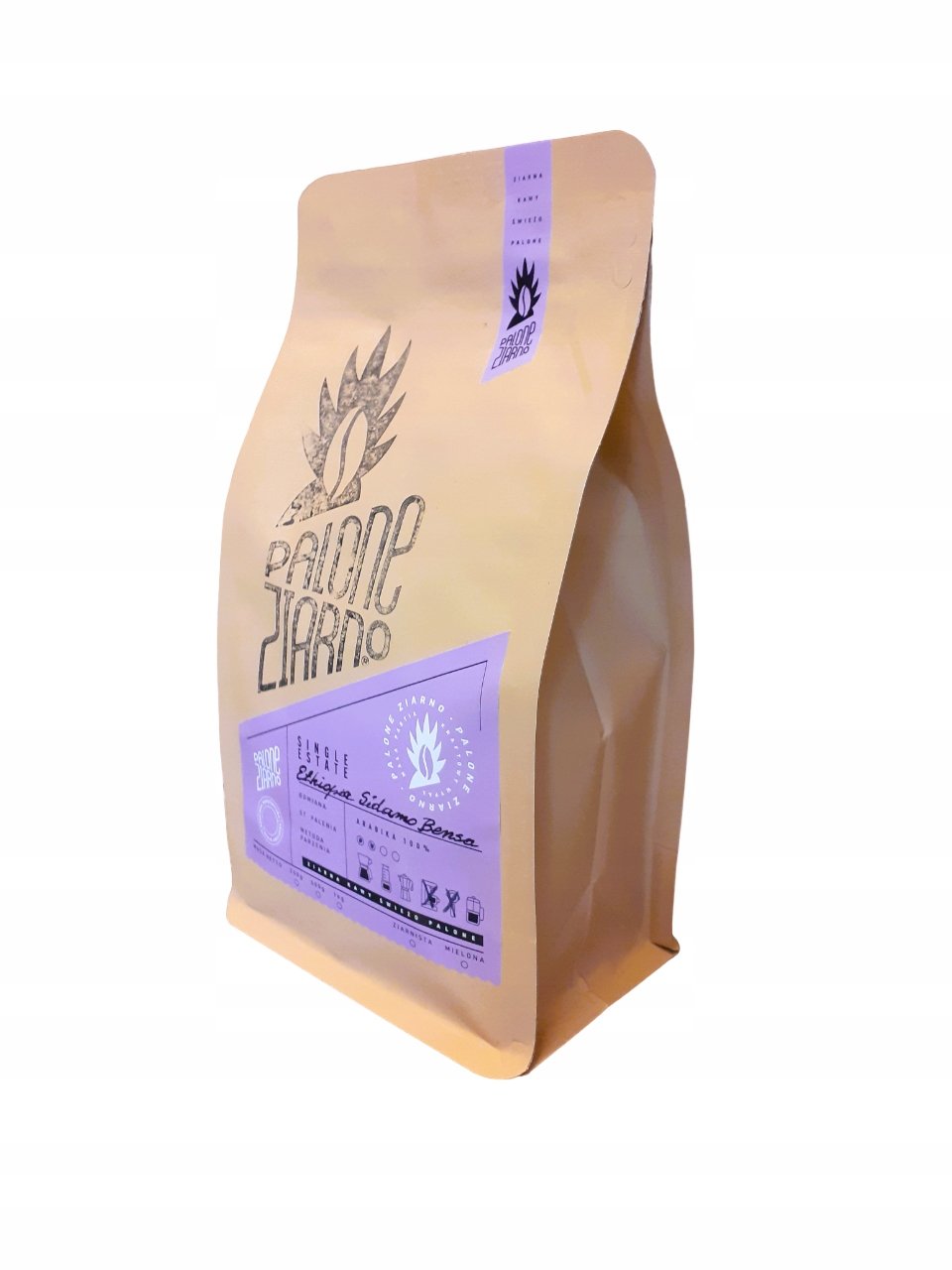 Kawa Etiopia Sidamo Daye Bensa Micro-Lot Ziarnista 500g Jasno Palona