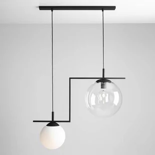 ADX Wisząca LAMPA loft 1038H1 ADX dekoracyjna OPRAWA szklane kule ZWIS industrialny czarny przezroczysty biały 1038H1 - Lampy sufitowe - miniaturka - grafika 2