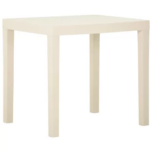 vidaXL Lumarko Stolik ogrodowy, biały, 79 x 65 x 72 cm, plastikowy! 315842 - Stoły ogrodowe - miniaturka - grafika 1