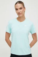 Koszulki sportowe damskie - adidas Performance t-shirt do biegania Own the Run kolor turkusowy - miniaturka - grafika 1