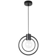 Lampy sufitowe - Koło Lampa wisząca Fredo 1 x 60 W E27 czarna Lampa wisząca Fredo 1 x 60 W E27 czarna (31517) - miniaturka - grafika 1