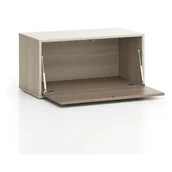 Szafki biurowe - Szafka LAYERS niska, uchylna, 800 x 400 x 394 mm, dąb naturalny /dąb bejcowany - miniaturka - grafika 1