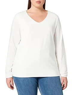 Swetry damskie - Gerry Weber Damski sweter o wyglądzie melanżu koszulka z długim rękawem rękaw 1/1 sweter melanż, off-white, 40 - grafika 1