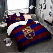 Pościel dla dzieci - Kerota Poszwa na kołdrę drużyny piłkarskiej FC Barcelona Poliestrowa pościel dziecięca Poszwa na kołdrę i poszewka na poduszkę 90 nici bawełniana )... - miniaturka - grafika 1