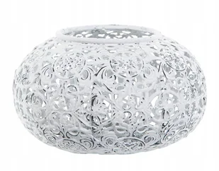 ŚWIECZNIK BIAŁY tealight styl retro śr. 12cm - Świeczniki - miniaturka - grafika 1