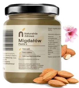 Pasta MIGDAŁOWA z Migdałów NATURALNA bez Dodatków 500g Naturalnie Zdrowe - Kasza - miniaturka - grafika 1