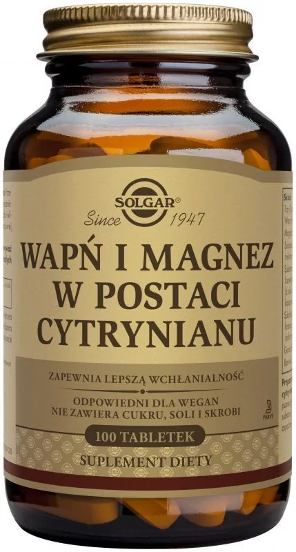 Solgar Wapń i magnez 100 szt.