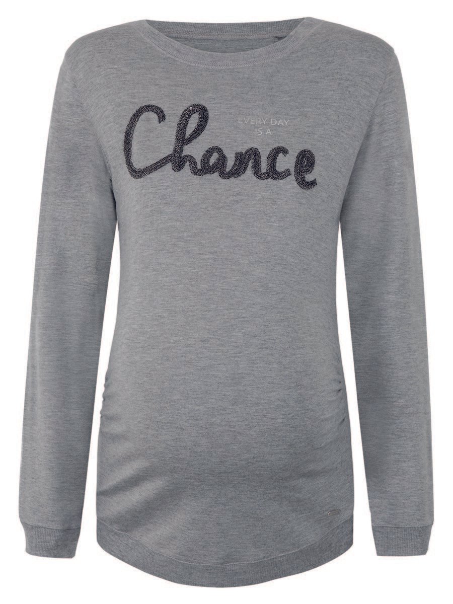 Damska bluzka ciążowa z długim rękawem szara Bellybutton Maternity, r.XL