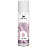 Dodatki do ciast w proszku - Zamsz Jasny Różowy 250ml spray VELVET Barwnik Food Colours - miniaturka - grafika 1