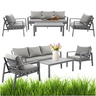 Aluminiowy zestaw mebli do ogrodu, na taras Aruba Meven - Meble ogrodowe - miniaturka - grafika 1