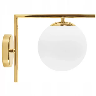 Lampa Kinkiet Ścienny Szklana Kula Gold Złota Loft - Lampy ścienne - miniaturka - grafika 1