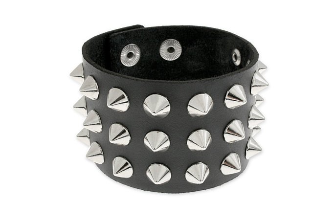 Bransoletka Skórzana Z Kolcami Pieszczocha