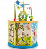 Łamigłówki - Sorter Drewniana Kostka Edukacyjna Skrzynka 8 W 1 - miniaturka - grafika 1