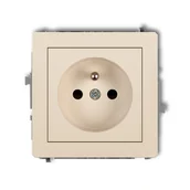 Gniazdka elektryczne - Karlik Gniazdo z/u Deco - beżowy - miniaturka - grafika 1