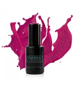 Lakiery hybrydowe - Neess lakier hybrydowy 7563 Malina Jest z Brokatem, 4 ml - miniaturka - grafika 1