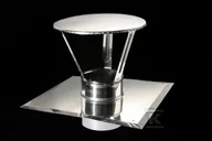 Kominy i akcesoria - Płyta dachowa z parasolem DN 100 do kotłów z otwartą komorą spalania - miniaturka - grafika 1